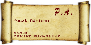 Peszt Adrienn névjegykártya